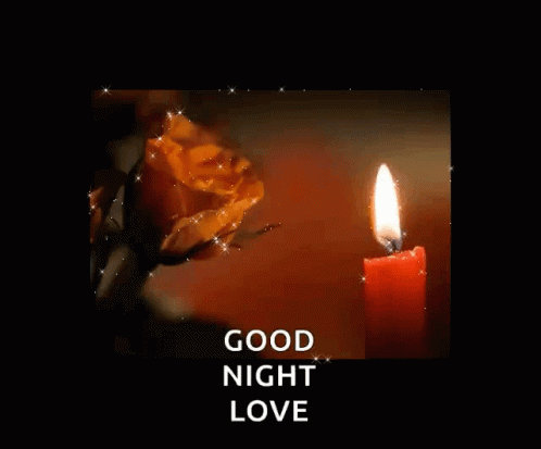Candle with glitter candle
