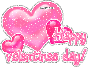 Happy valentines day glitter
