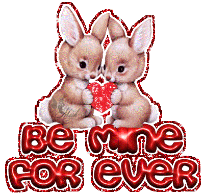 Be Mine Forever Rabbits Glitter Image Dc 6004