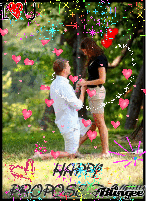 Happy Propose Day Boy And Girl Glitter Picture
