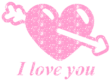 I Love You With Glitter Heart