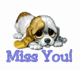 Puppy Miss You Sad Image