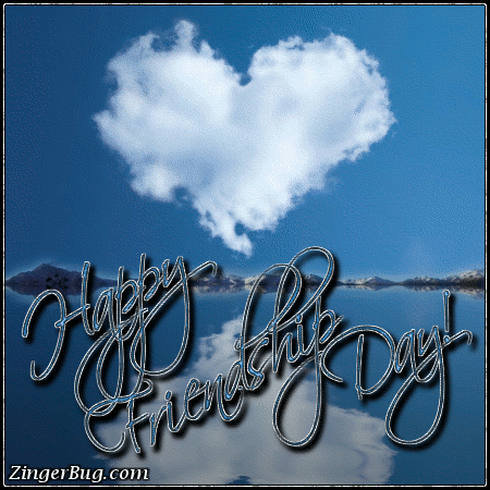 Friendship Day Heart Shaped Cloud Reflection