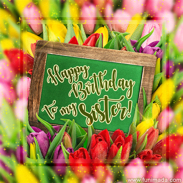 Animated Happy Birthday To Sister Gif8