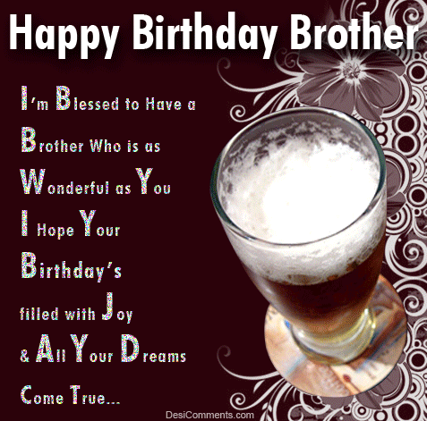 Happy Birthday To My Brother Glitters4